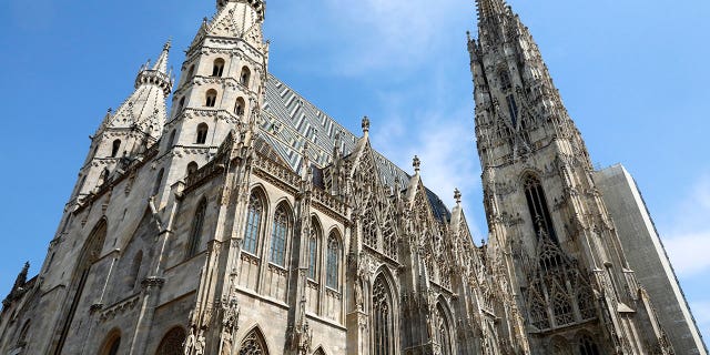 St. Stephan's Cathedral is seen in the city center of Vienna, Austria, on Aug. 13, 2021. Austrian police are warning of a possible "Islamist-motivated attack" targeting churches and other places of worship in Vienna.