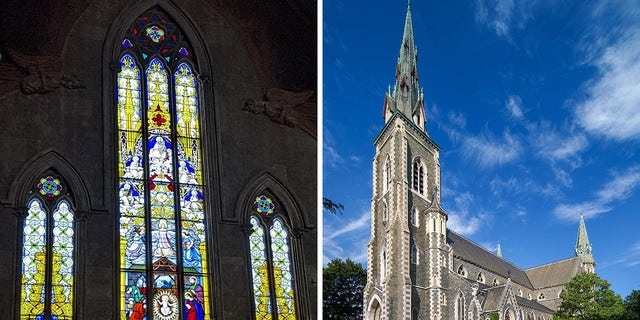 St. Joseph's Church reportedly stands at more than 230 feet tall and can be seen along the skyline of Albany, New York.