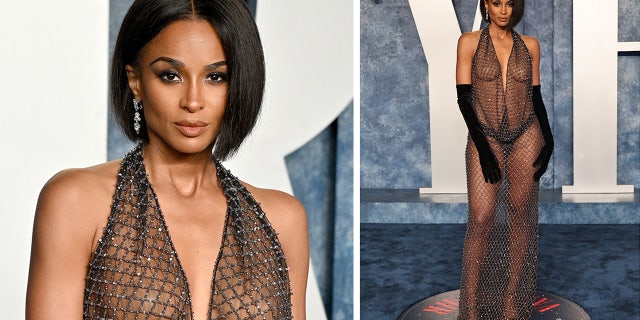 Ciara showed some skin at the Vanity Fair Oscars after party.