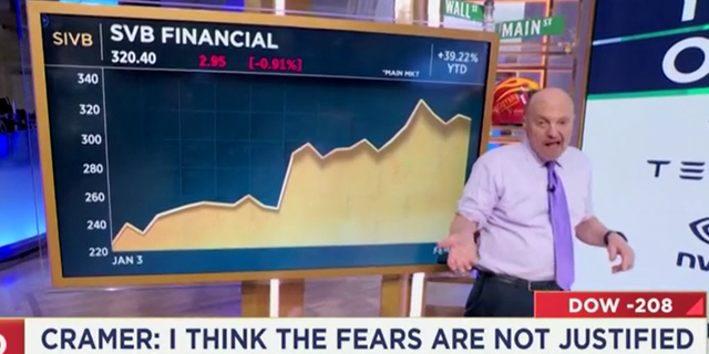 CNBC's Jim Cramer of "Mad Money" talking about Silicon Valley Bank.