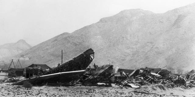 An accident caused by a U.S. Air Force B-52 Nuclear Bomber dumped four hydrogen bombs at Palomares, Spain, on Jan. 17, 1966. 