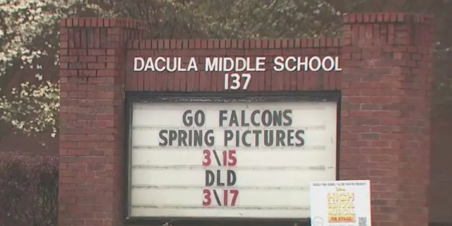 The teacher, who is unnamed, was taped making aggressive statements to Dacula Middle School students.