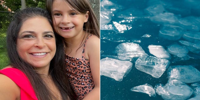 Dannie DiNovo, with her daughter, said that for her, cold therapy helps with muscle recovery after a tough workout — and also helps clear her mind, boost her energy and regulate her mood.