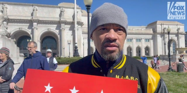 A lifelong D.C. resident rallies in support of D.C. home-rule ahead of the Senate's vote to overturn a local criminal code. 