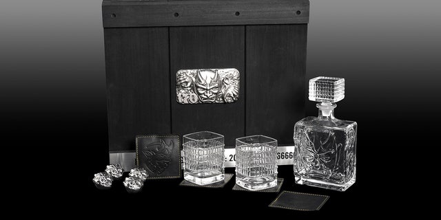A serialized Demon-branded decanter set is included with every purchase.