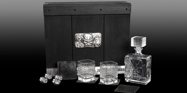 A serialized Demon-branded decanter set is included with every purchase.