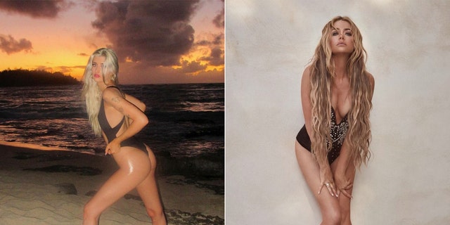 Sami Sheen and Denise Richards split bikini photo