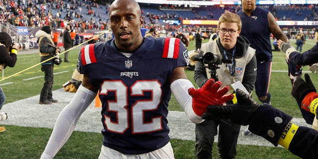 Devin McCourty of the New England Patriots leaves the field after a win over the Miami Dolphins in the last game of the season at Gillette Stadium Jan. 1, 2023 in Foxborough, Mass.