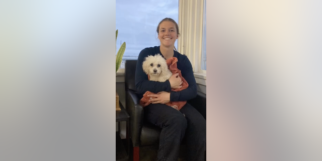 The Long Beach Fire Department shared this photo of Tofu after he was reunited with his owners following his harrowing trip in the ocean.