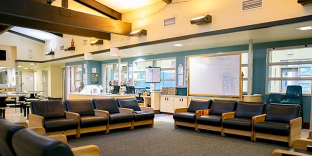 Sofas in room at Echo Glen Children's Center in Washington.