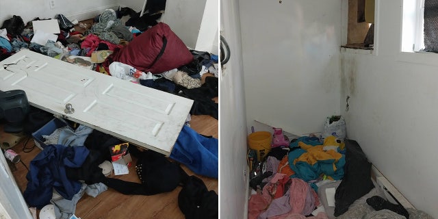 Megan Spangler shared photos of the mess left behind in one home in late March after squatters were removed.