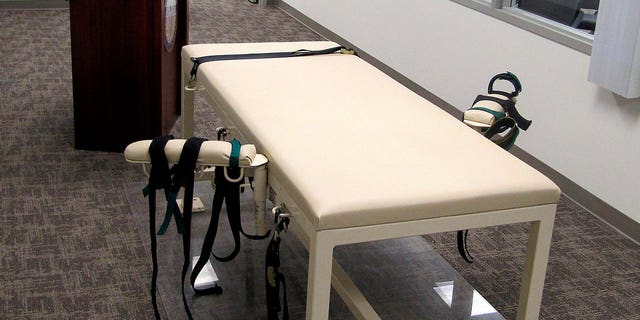 The execution chamber at the Idaho Maximum Security Institution is seen in Boise, Idaho, on Oct. 20, 2011. 