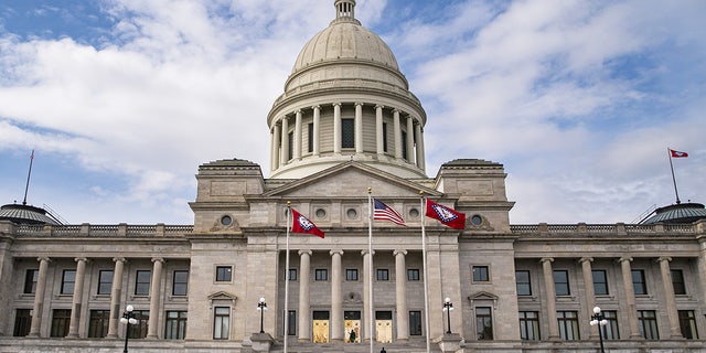 The Arkansas State Capitol in Little Rock, Arkansas on Feb. 7, 2023.