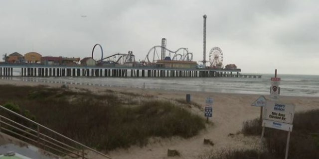 A look at Pleasure Pier off the coast of Galveston, Texas.