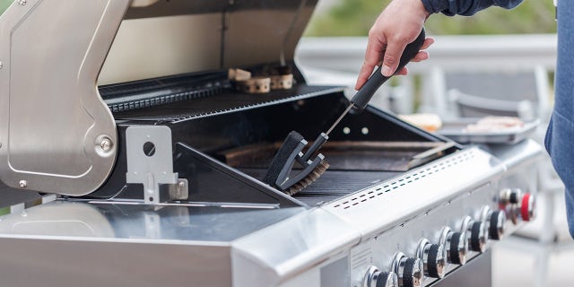 grill brush cleaning istock