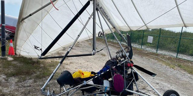 March 25, 2023: Border Patrol agents stop migrants coming into the U.S. on a powered hang glider.