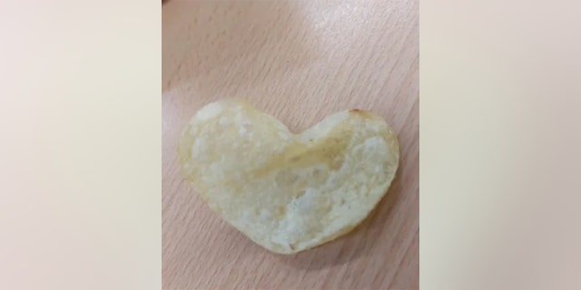United Kingdom resident Dawn Sagar lost her chance at winning more than $120,000 after eating this heart-shaped chip.