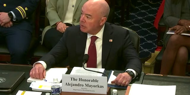 March 29, 2023: Secretary Mayorkas speaks at a House Appropriations subcommittee hearing.