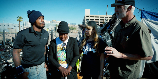 Producer Robert Craig speaks with Aisha and James, a husband and wife experiencing homelessness in Phoenix, Arizona.