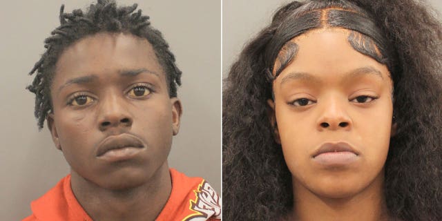 Booking photos of Joseph Harrell, 17, and Zy'Nika Ayesha Woods, 19, now charged with aggravated robbery in the jugging incident on Nhung Truong.