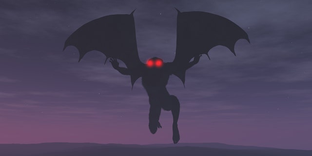 The Mothman (which is believed to look like this image) was first spotted in November 1966. It was described as having batlike wings and red eyes.