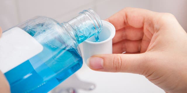 Mouthwash is a liquid rinse that's formulated to kill oral bacteria and sanitize teeth.