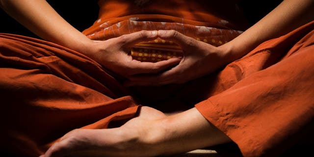 The color orange is often associated with enlightenment and mindfulness in eastern religions and belief systems.