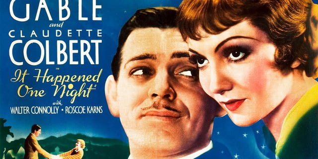 "It Happened One Night" starring Clark Gable and Claudette Colbert. Winner of all 5 major 1934 Oscars.
