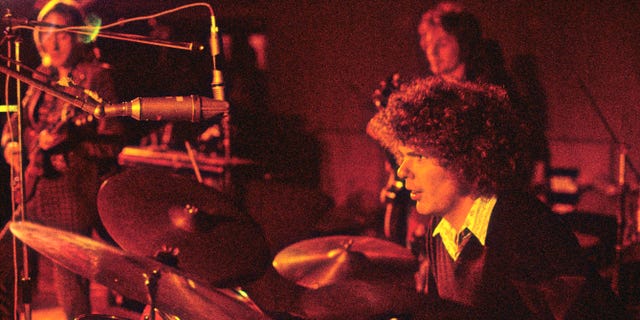 Jom Gordon playing the drums