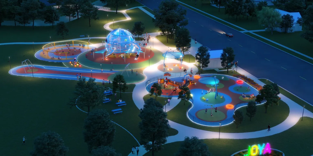 Joya will feature a zip line with interactive lights, a LED-lit "spin zone" and glowing seats.