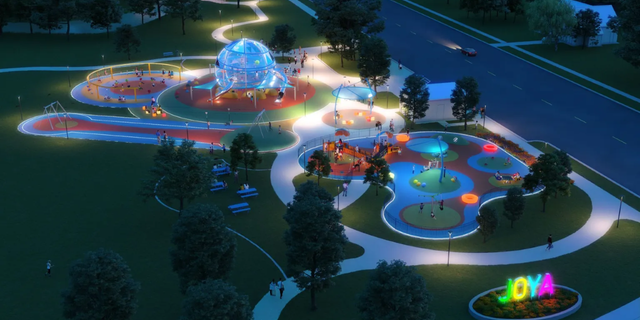 Joya will feature a zip line with interactive lights, a LED-lit "spin zone" and glowing seats.