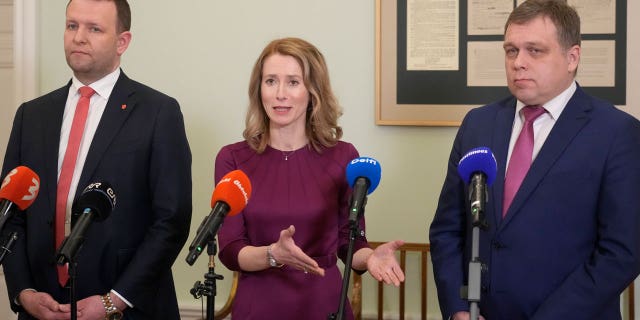 Estonian Prime Minister Kaja Kallas and opposition leaders convened in Tallinn to discuss forming a coalition government.