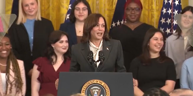The vice president speaks at a ceremony at the White House commemorating women's history 