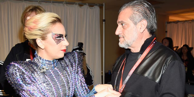 HOUSTON, TX - FEBRUARY 5: (EXCLUSIVE COVERAGE) Musician Lady Gaga and Joe Germanotta backstage prior to the Pepsi Zero Sugar Super Bowl LI Halftime Show at NRG Stadium on February 5, 2017 in Houston, Texas.  (Photo by Kevin Mazur/WireImage)