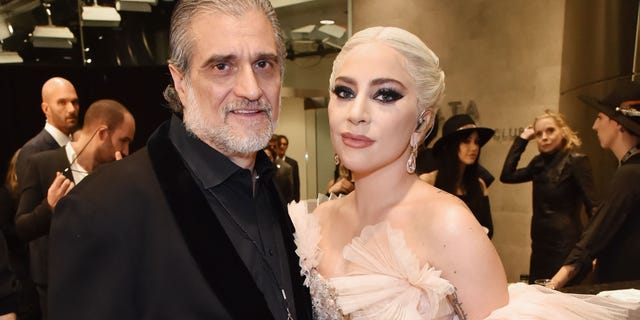 NEW YORK, NY - JANUARY 28: Joe Germanotta and recording artist Lady Gaga attend the 60th Annual GRAMMY Awards at Madison Square Garden on January 28, 2018 in New York City.  (Photo by Kevin Mazur/Getty Images for NARAS)