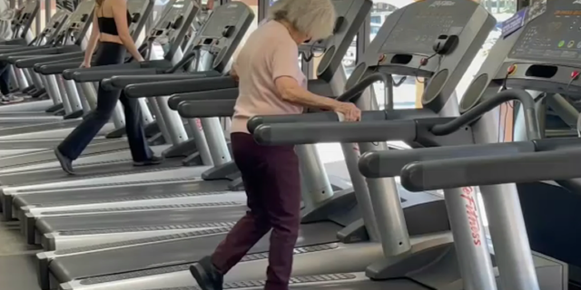 Teresa Moore's daughter says that her 103-year-old mother enjoys making friends at the gym.
