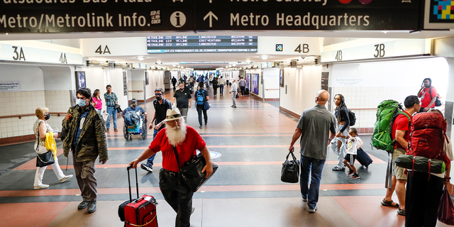 A scene from Union Station in Los Angeles Aug. 24, 2022.