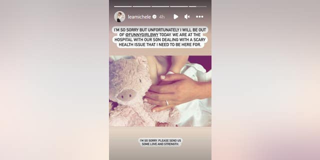 Lea Michele social media with son
