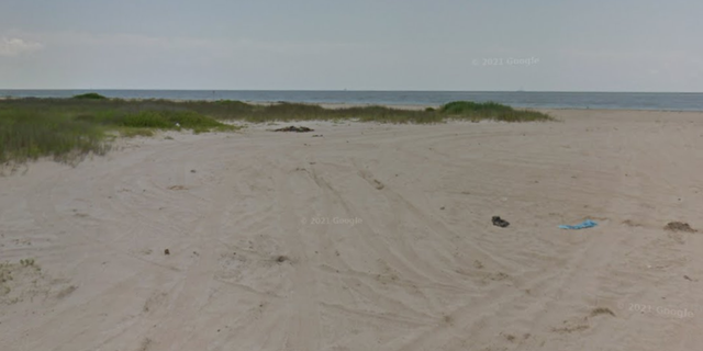 Mae's Beach in Cameron Parish, Louisiana, located west of Long Beach where a mother and her two daughters drowned.