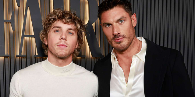 Lukas Gage and Chris Appleton attend a Vanity Fair and TikTok event for young Hollywood actors.