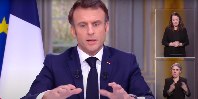 Social media users were outraged by a clip of French President Emmanuel Macron appearing to remove a luxury wristwatch amid the pension protests.