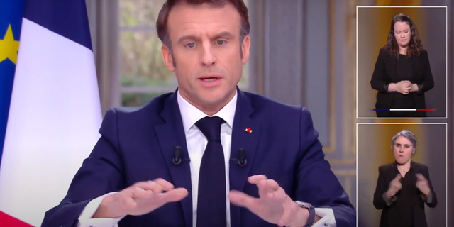 Social media users were outraged by a clip of French President Emmanuel Macron appearing to remove a luxury wristwatch amid the pension protests.