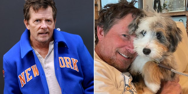 Michael J. Fox shares adorable picture with his new puppy Blue.