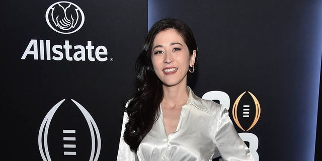 Mina Kimes attends ESPN and CFP's Allstate Party At The Playoff Event at The Majestic Downtown on January 07, 2023 in Los Angeles, California.