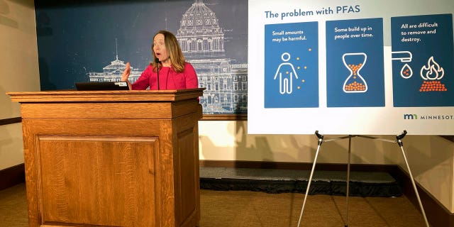 Minnesota environmental officials, including Pollution Control Agency Commissioner Katrina Kessler, made a case for Democratic Gov. Tim Walz's plan to crack down on PFAS "forever chemicals."