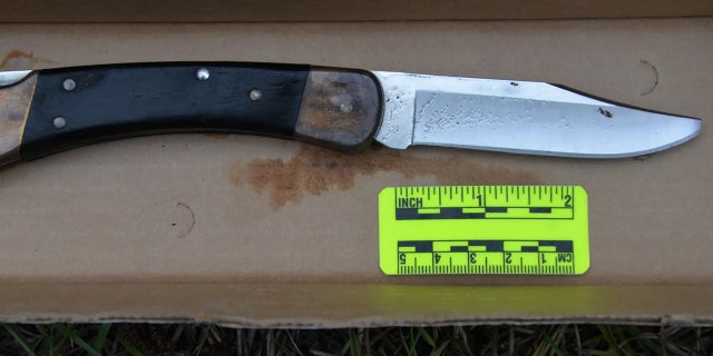 The knife Aiden Fucci used to stab Tristyn Bailey 114 times in Florida.