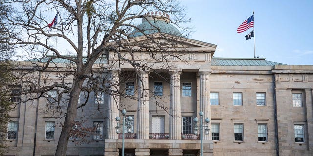 The North Carolina state Capitol building is seen in downtown Raleigh on Jan. 17, 2021. Voter identification may become a requirement in North Carolina after the now Republican-dominated state Supreme Court agreed to revisit the previously rejected proposal.