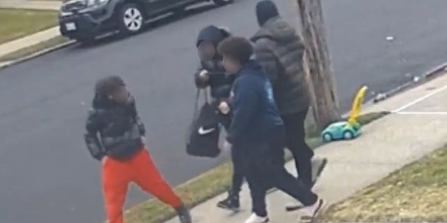 NYPD has released footage of the four suspects walking away from the crime in Manor Heights, Staten Island on March 4.