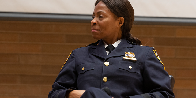 Juanita Holmes hosts Girl Talk at NYPD headquarters. Girl Talk is a mentorship program organized by the Patrol Services Bureau.