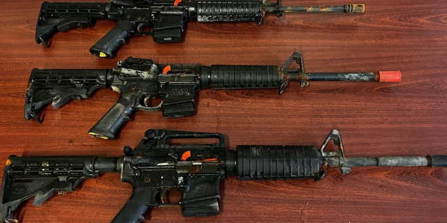 The weapons were found  after divers from the NYPD Special Operations team located them in Jamaica Bay.